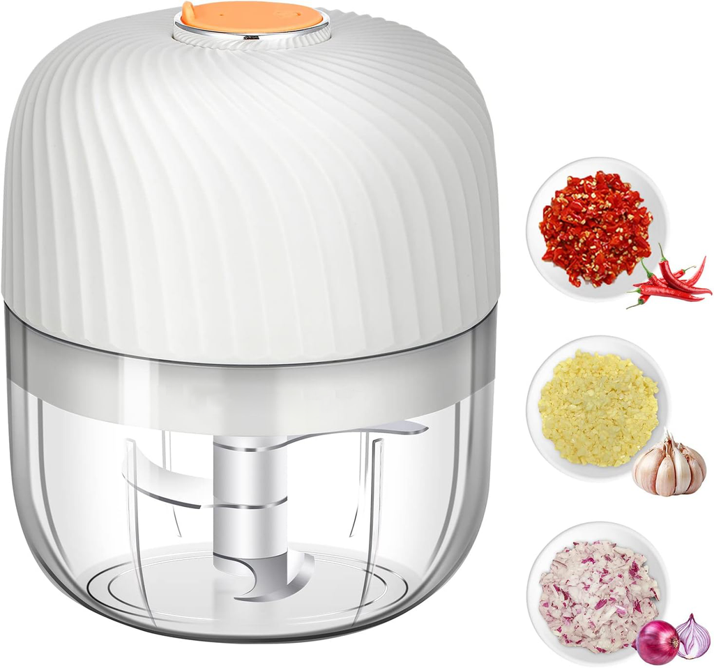 Cordless Electric Vegetable Chopper with Rechargeable Battery and Safety Lock All Vera Mart
