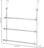 Metal Over Door Towel Rack with Four Bars and No-Drill Installation All Vera Mart