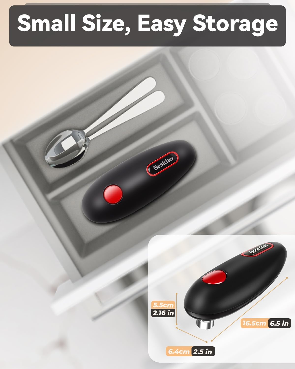 Automatic Can Opener with One-Button Operation and Smooth Edge Cutting All Vera Mart