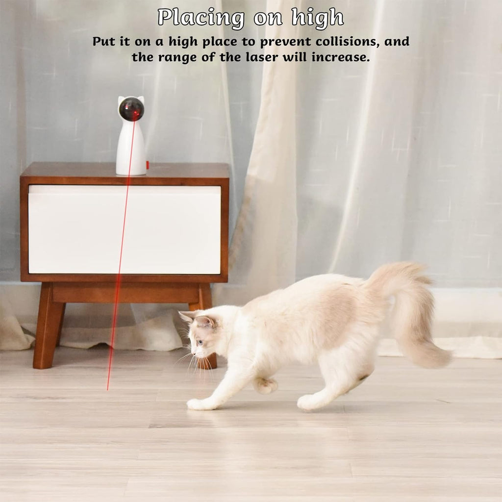 Automatic Laser Toy for Cats with Dual Speed Modes and Timed Play Cycles All Vera Mart