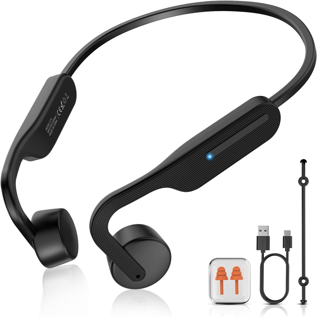 Bone Conduction Headphones with Titanium Frame and IPX6 Water Resistance, Open Ear Design All Vera Mart