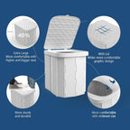 Portable Toilet Seat with Ergonomic Design and Integrated Lid for Camping All Vera Mart