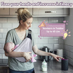 Breathable Baby Carrier Wrap with Padded Shoulder Support and Quick Release Clip All Vera Mart