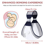 Breathable Baby Carrier Wrap with Padded Shoulder Support and Quick Release Clip All Vera Mart