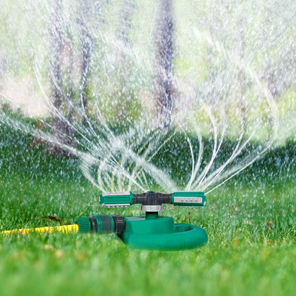 Rotating Lawn Sprinkler with 36 Adjustable Nozzles and 49-Foot Coverage All Vera Mart