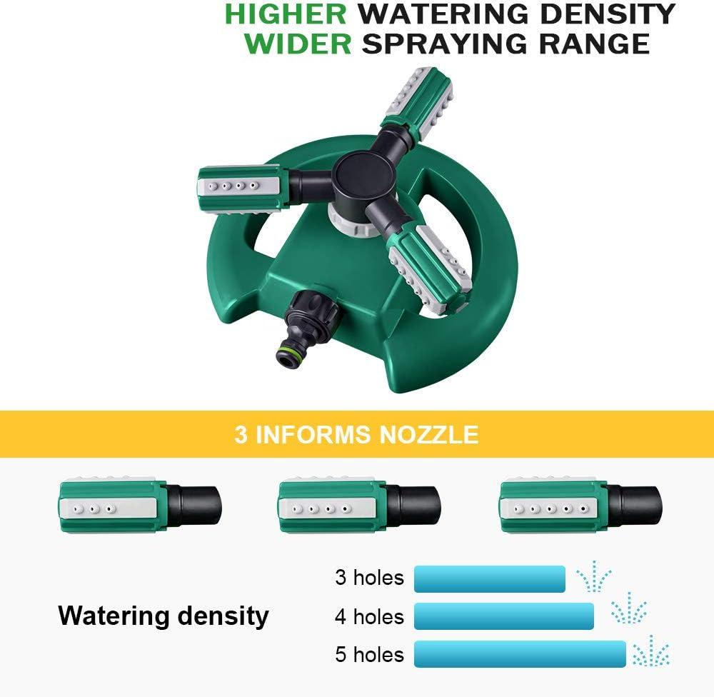 Rotating Lawn Sprinkler with 36 Adjustable Nozzles and 49-Foot Coverage All Vera Mart