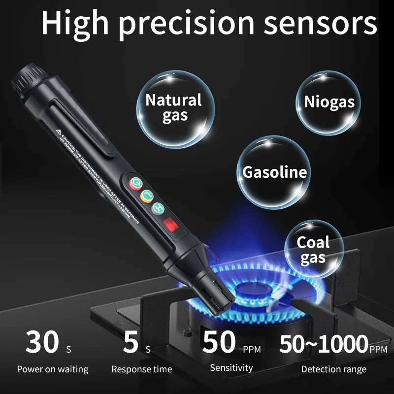 Portable Combustible Gas Detector with Dual Sound and Light Alarm All Vera Mart