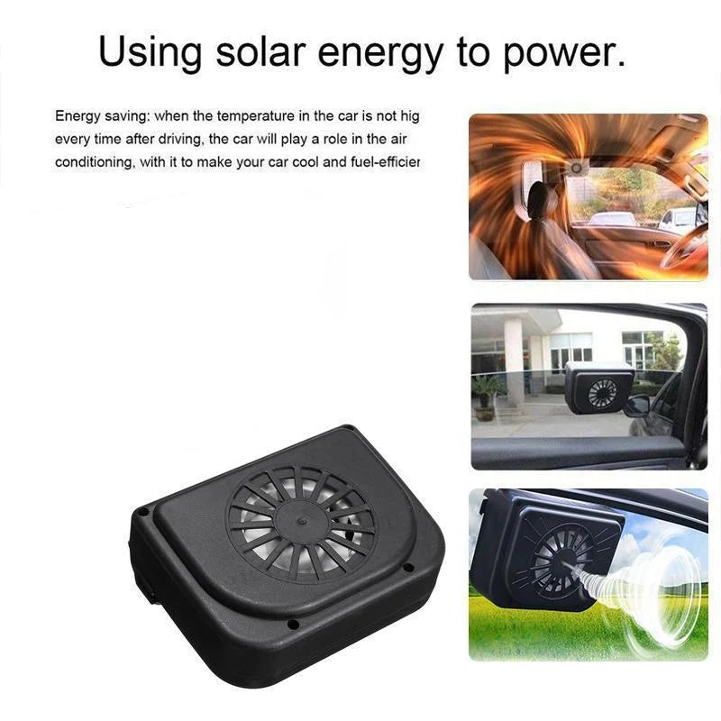 Solar Powered Car Window Ventilation Fan with Automatic Air Circulation All Vera Mart