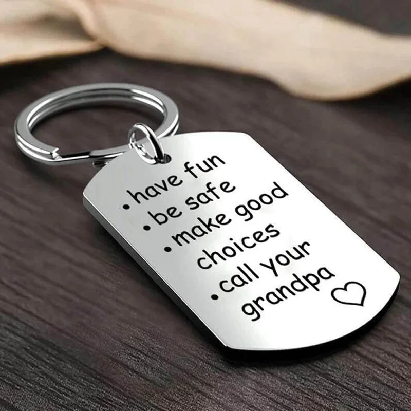 Engraved Stainless Steel Keychain with Daily Reminder Message and Key Ring Attachment All Vera Mart