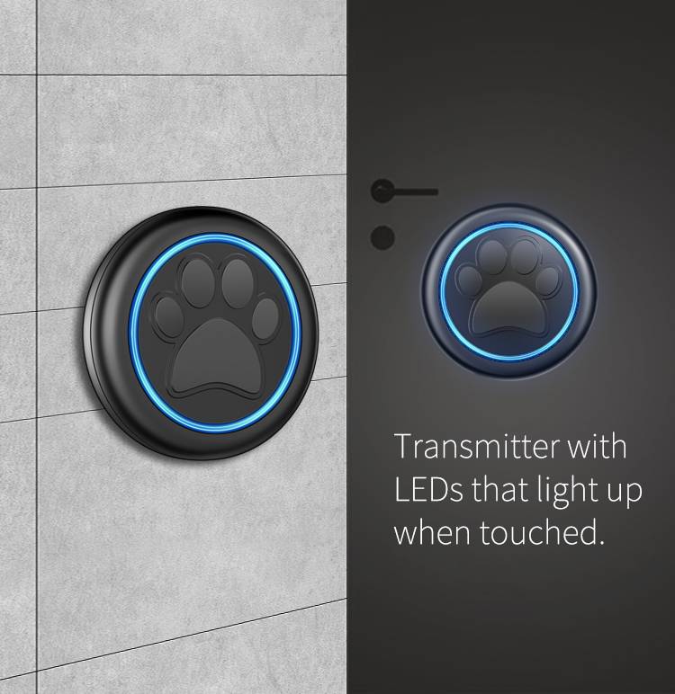 Pet Door Bell System with Touch Sensitive Button and 1000ft Wireless Range All Vera Mart