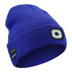 Bluetooth Beanie with Built-In LED Headlamp and Integrated Speakers, Removable Module All Vera Mart