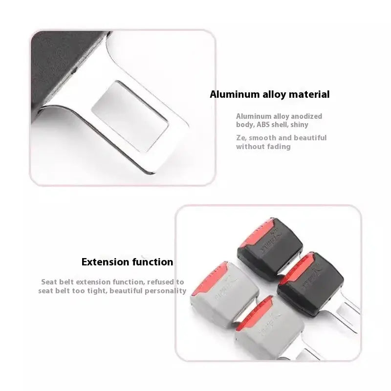 Seat Belt Extender with Anti-Slip Locking and Reinforced Build for Most Passenger Buckles All Vera Mart