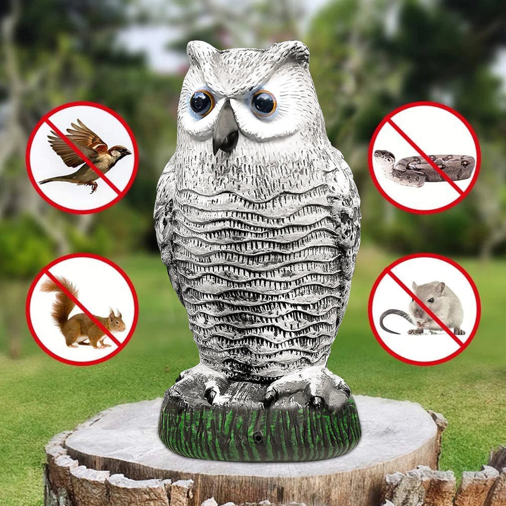 Rotating Owl Decoy with Flashing Eyes and Sound Effects All Vera Mart