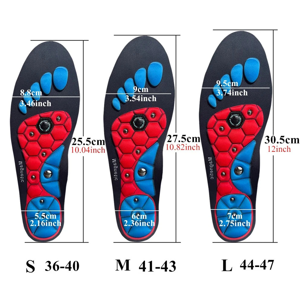 Magnetic Shoe Insoles with Raised Contact Points and Trim To Fit Design All Vera Mart