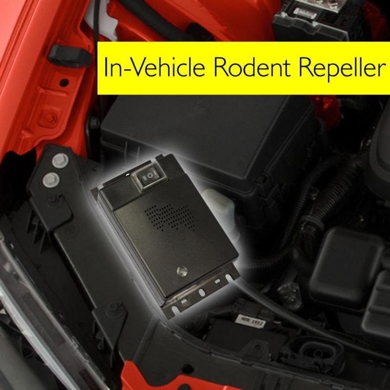 Ultrasonic Rodent Repeller with 12-45kHz Frequency and LED Battery Indicator for Vehicles All Vera Mart