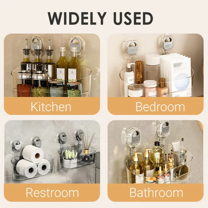 Shower Bottle Organizer with Suction Cup Wall Mount and 11-Pound Capacity All Vera Mart