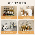 Shower Bottle Organizer with Suction Cup Wall Mount and 11-Pound Capacity All Vera Mart