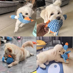 Squeaky Plush Dog Toy with Animal Shape and PP Cotton Filling for All Breeds All Vera Mart