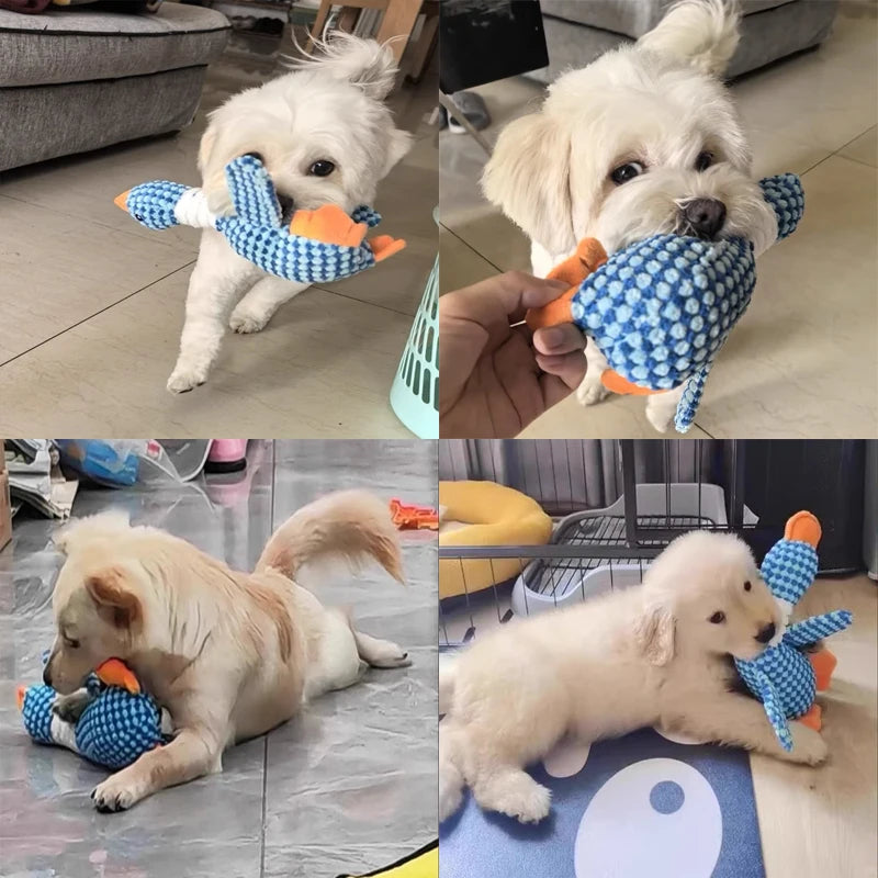 Squeaky Plush Dog Toy with Animal Shape and PP Cotton Filling for All Breeds All Vera Mart