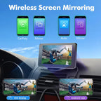 2026 Upgraded Wireless CarPlay Screen for Andriod & Iphone : The Ultimate Portable Car Play Adapter for Seamless In-Car Entertainment Car Media Player Car Monitor allveramart