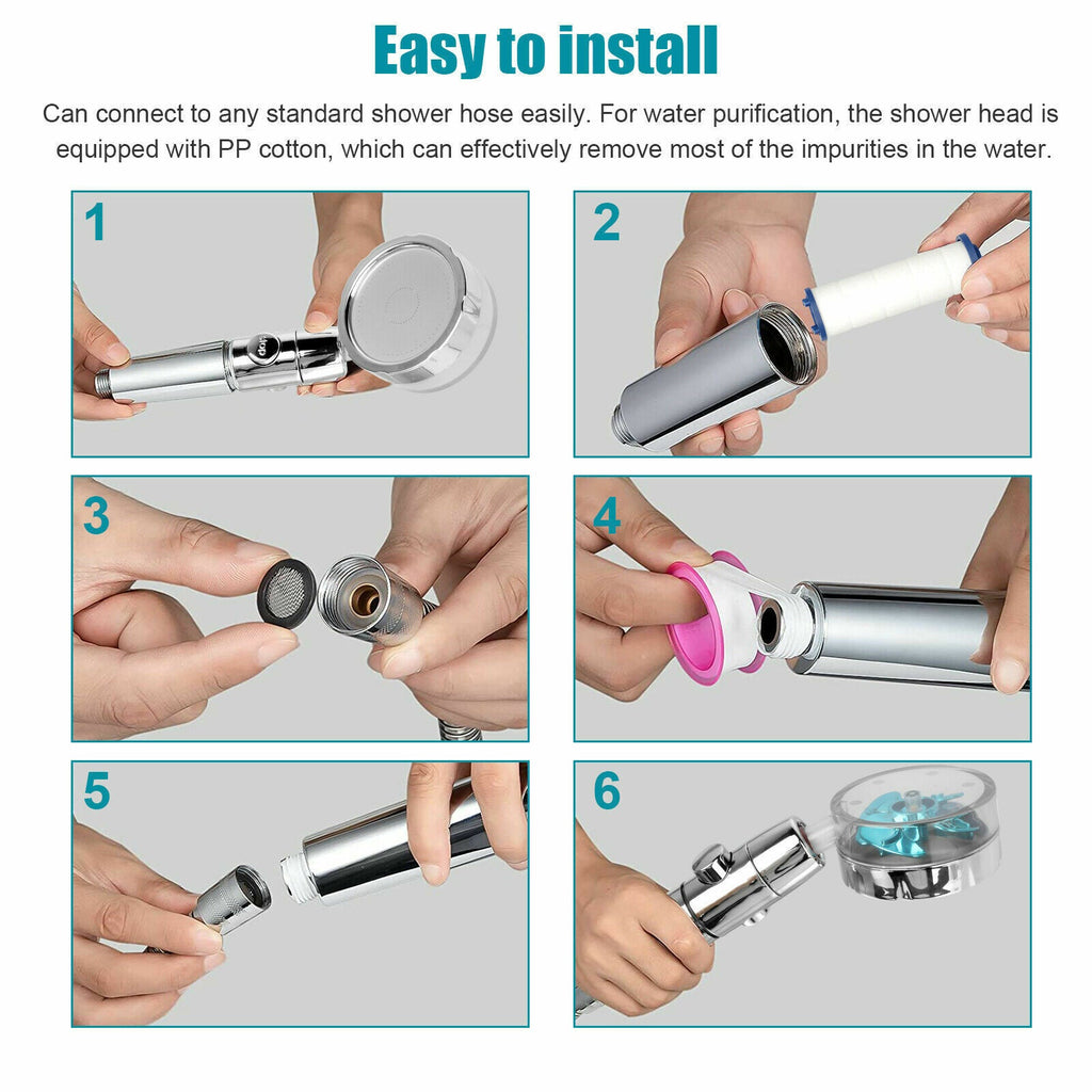 High-Pressure Shower Head with 260 Nozzles and 360-Degree Rotation All Vera Mart