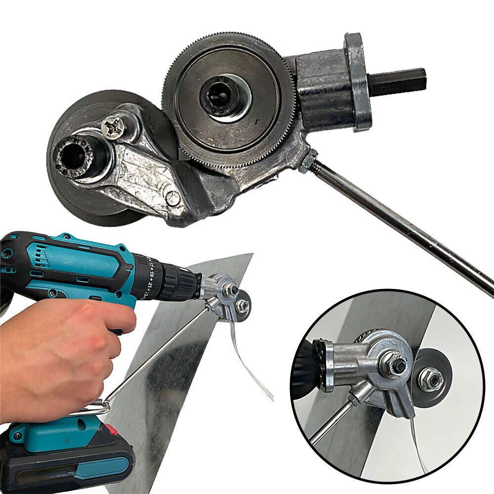 Metal Sheet Cutter Attachment with Safety Guard for Electric Drills, 3mm Capacity All Vera Mart