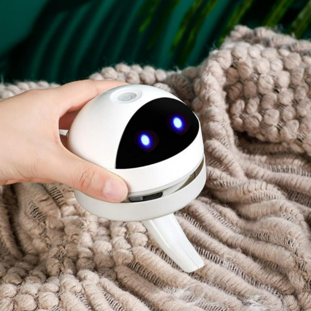 Mini Desk Vacuum Robot with 120-Minute Runtime and USB Charging Cable All Vera Mart