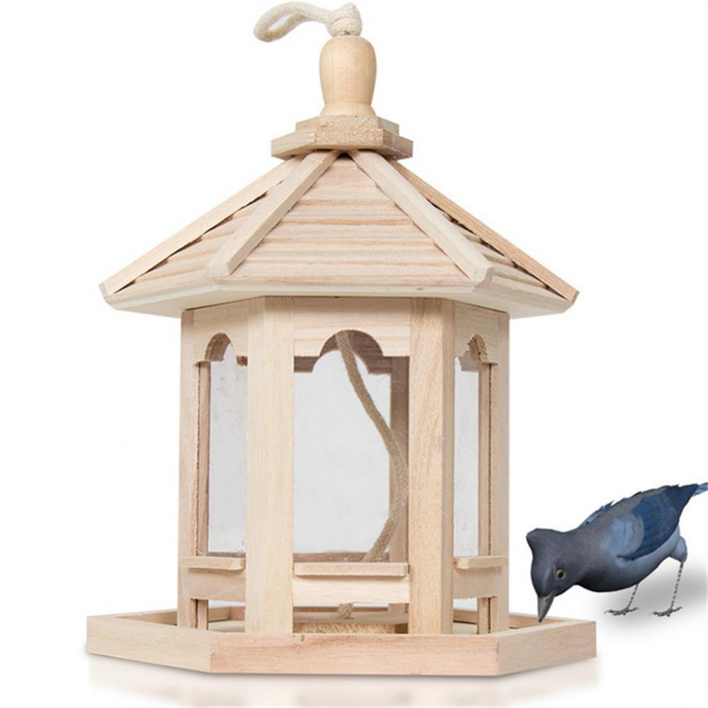 Bird Feeder with Clear Acrylic Panel and Weather Resistant Roof All Vera Mart