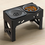 Raised Dog Slow Feeder Bowl with Maze Design and 5 Height Adjustments All Vera Mart