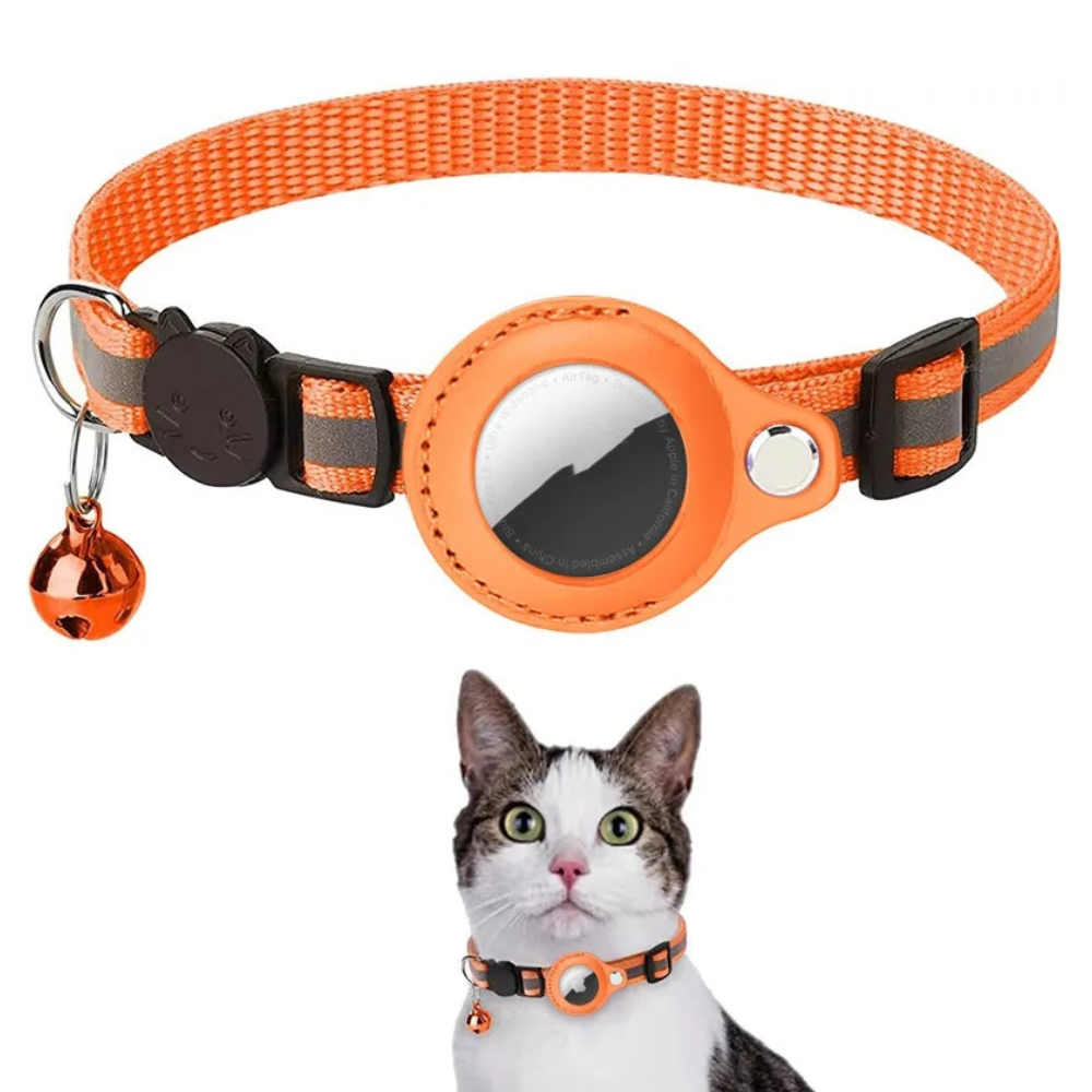Reflective Pet Collar with Tracker Holder and Quick Release Buckle All Vera Mart