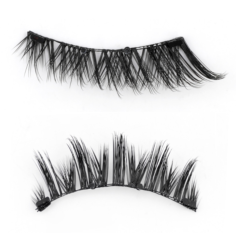 Magnetic Eyelashes with 3D Fiber Construction and Precision Tweezers, Reusable All Vera Mart
