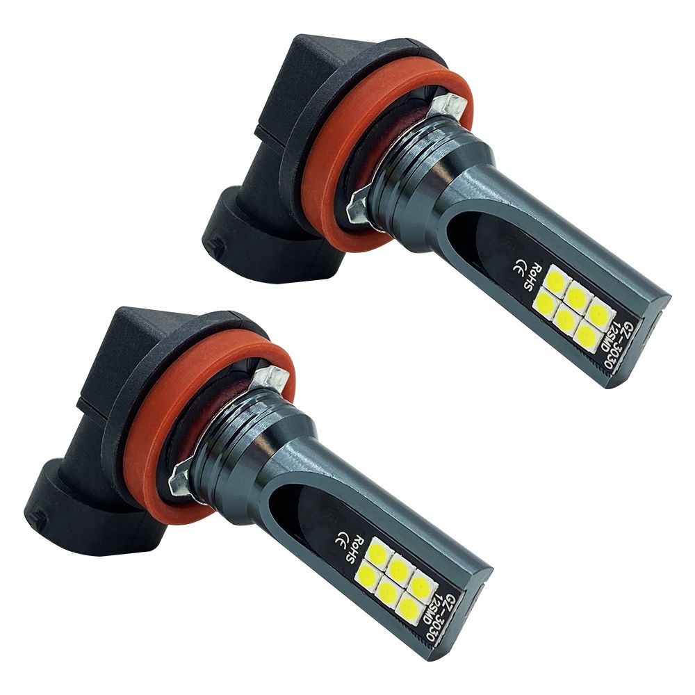 LED Fog Light Bulbs with Three Color Modes and 9600 Lumen Output for H8 H9 H11 All Vera Mart