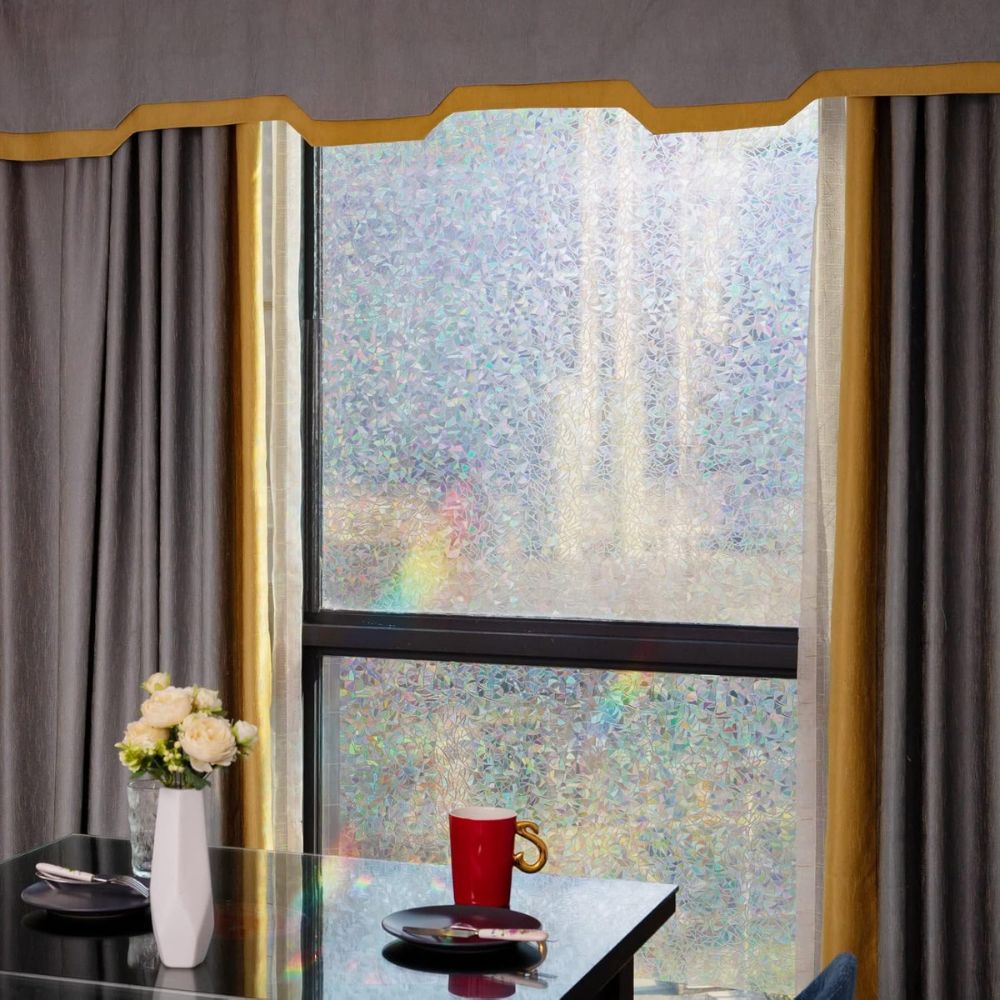 Static Cling Rainbow Window Film with UV Ray Blocking and Heat Control All Vera Mart