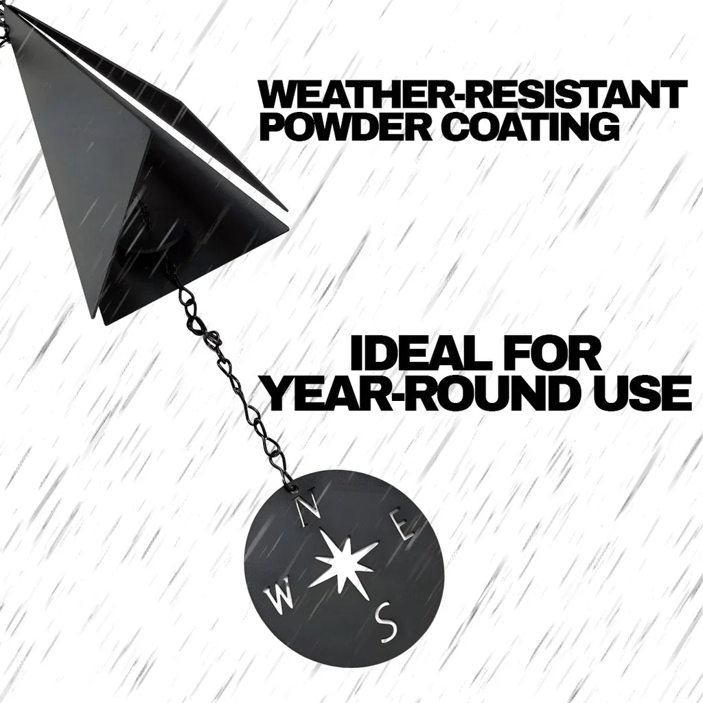 Triangular Wind Bell with Compass Windcatcher and Three Tones, 20 Inch All Vera Mart