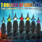 Glowing Witch Figures with Sound Sensor and Flickering Lights, 59in Tall Set of 3 All Vera Mart