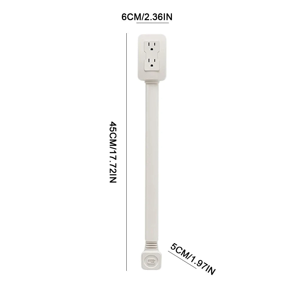 Retractable Power Extender with 2 AC Outlets and Dual USB Ports, Phone Stand All Vera Mart