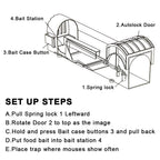 Live Catch Mouse Trap with Spring-Loaded Metal Door and Clear Plastic Body All Vera Mart