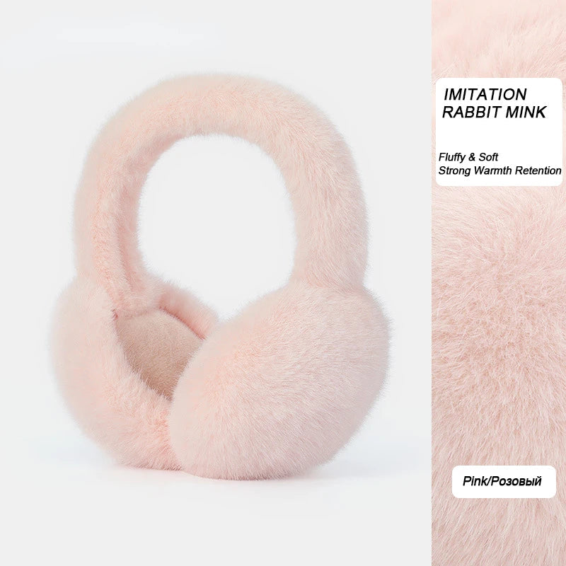 Foldable Plush Earmuffs with Detachable Fabric and Secure Fit for Winter All Vera Mart