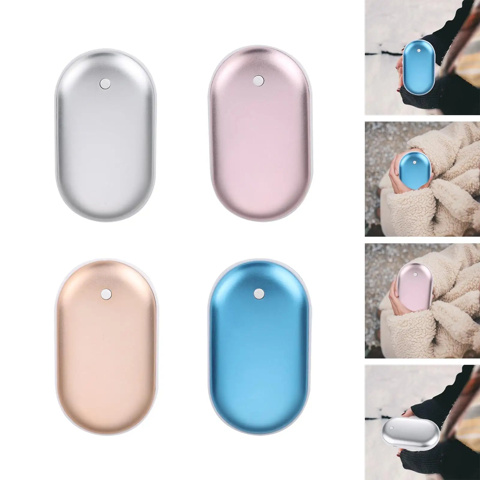Dual-Sided Hand Warmer with 5000mAh Battery and Three Heat Levels All Vera Mart