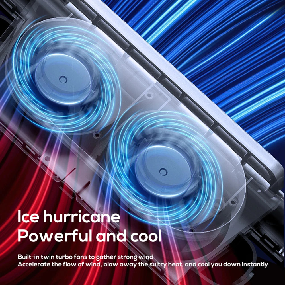 Dual Rotating Backseat Fan with Three Speed Settings and Headrest Mount All Vera Mart