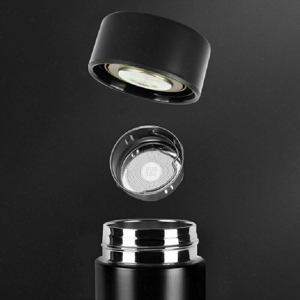 Smart Thermos Bottle with Touch Activated LED Temperature Display, 500ml All Vera Mart