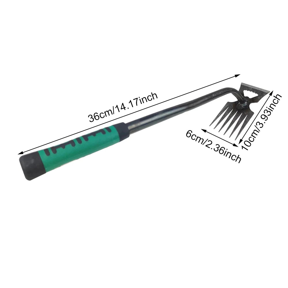 Manganese Steel Weed Puller with Multiple Tines and Ergonomic Handle All Vera Mart