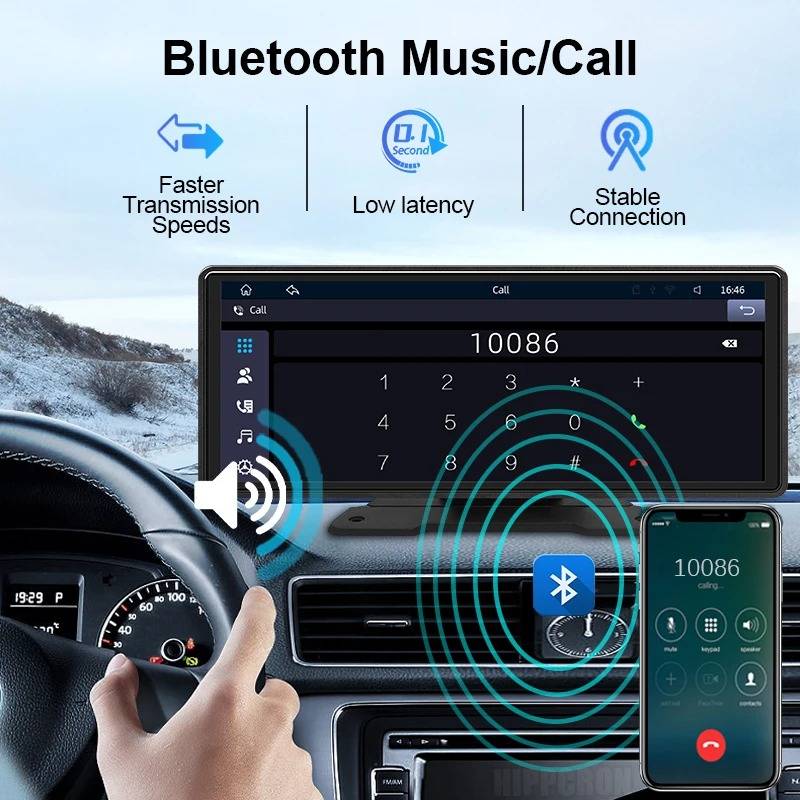 Touchscreen Car Stereo with Voice Control and Backup Camera, 10.26 inch Display All Vera Mart