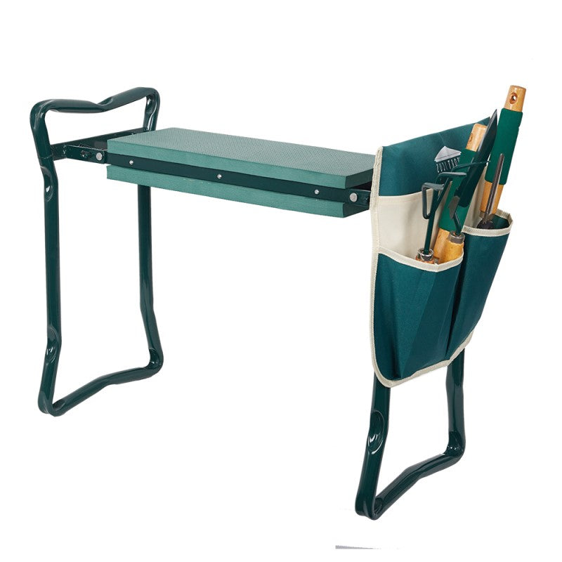 Garden Kneeler and Seat with Foam Cushion and Tool Pouch, 330 lb Capacity All Vera Mart