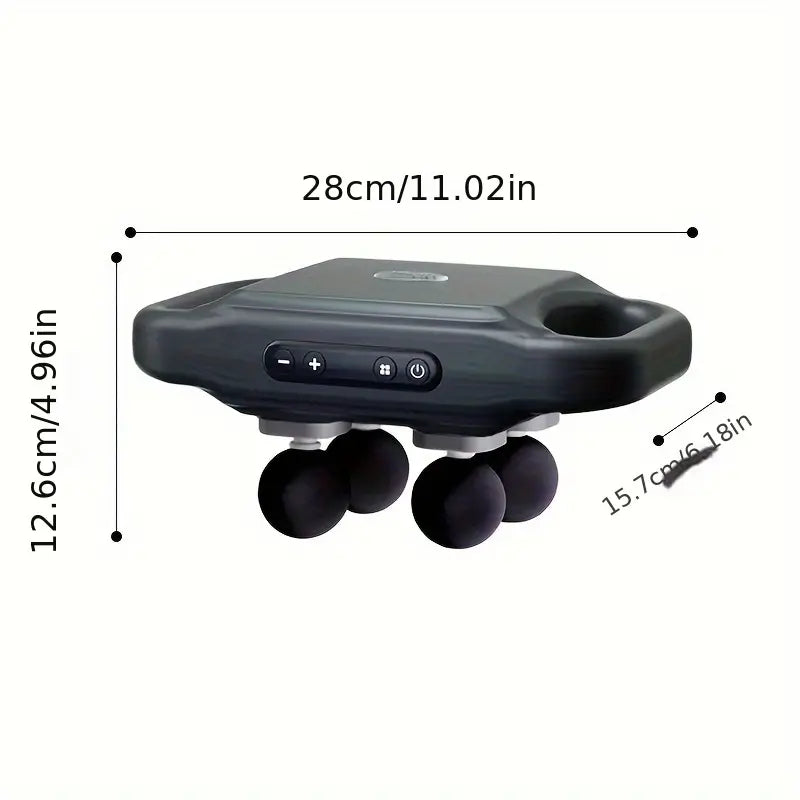 Handheld Massage Gun with 4 Interchangeable Heads and 20 Speed Settings All Vera Mart