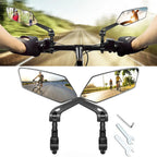 Handlebar Mirrors with 360-Degree Rotation and Foldable Design for Bikes and Scooters All Vera Mart