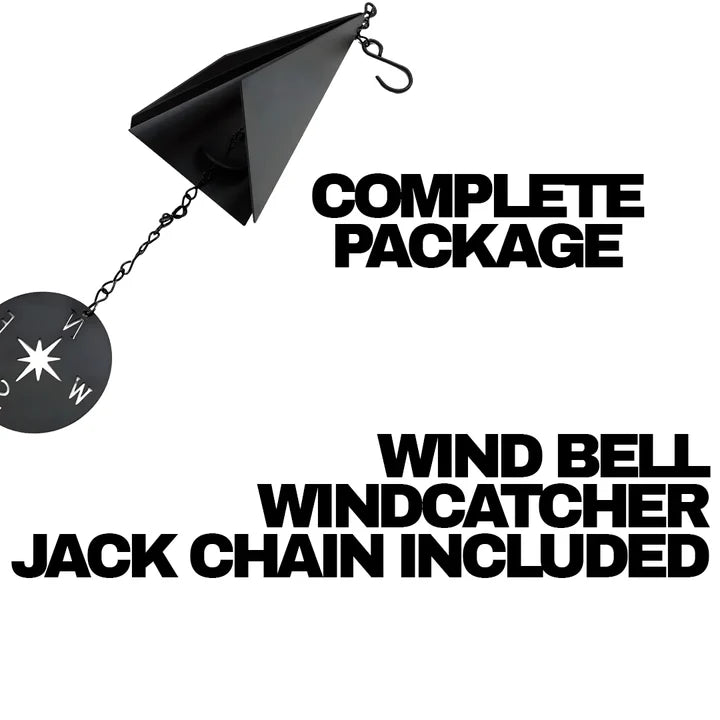 Coastal Wind Bell with Rotating Compass Windcatcher and Three-Tone Triangular Design, 20in All Vera Mart