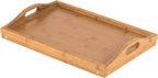 Bamboo Bed Tray with Folding Legs and Raised Edges All Vera Mart