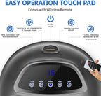 Electric Foot Massager with Kneading Nodes and Heat, Remote Control All Vera Mart