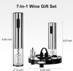 Motorized Corkscrew Opener with Vacuum Preserver and Foil Cutter, 30 Bottle Capacity All Vera Mart